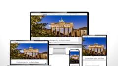 Visit Berlin Startseite auf verschiedenen Mobilgeräten Landing Page on different devices