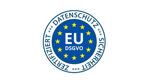 Logo "Zertifizierter Datenschutz und Sicherheit"